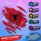 Spiderman Inspired Scratch Sticker Waterproof Vinyl for Helmet, Motorcycle, Car, Laptop & Tumbler