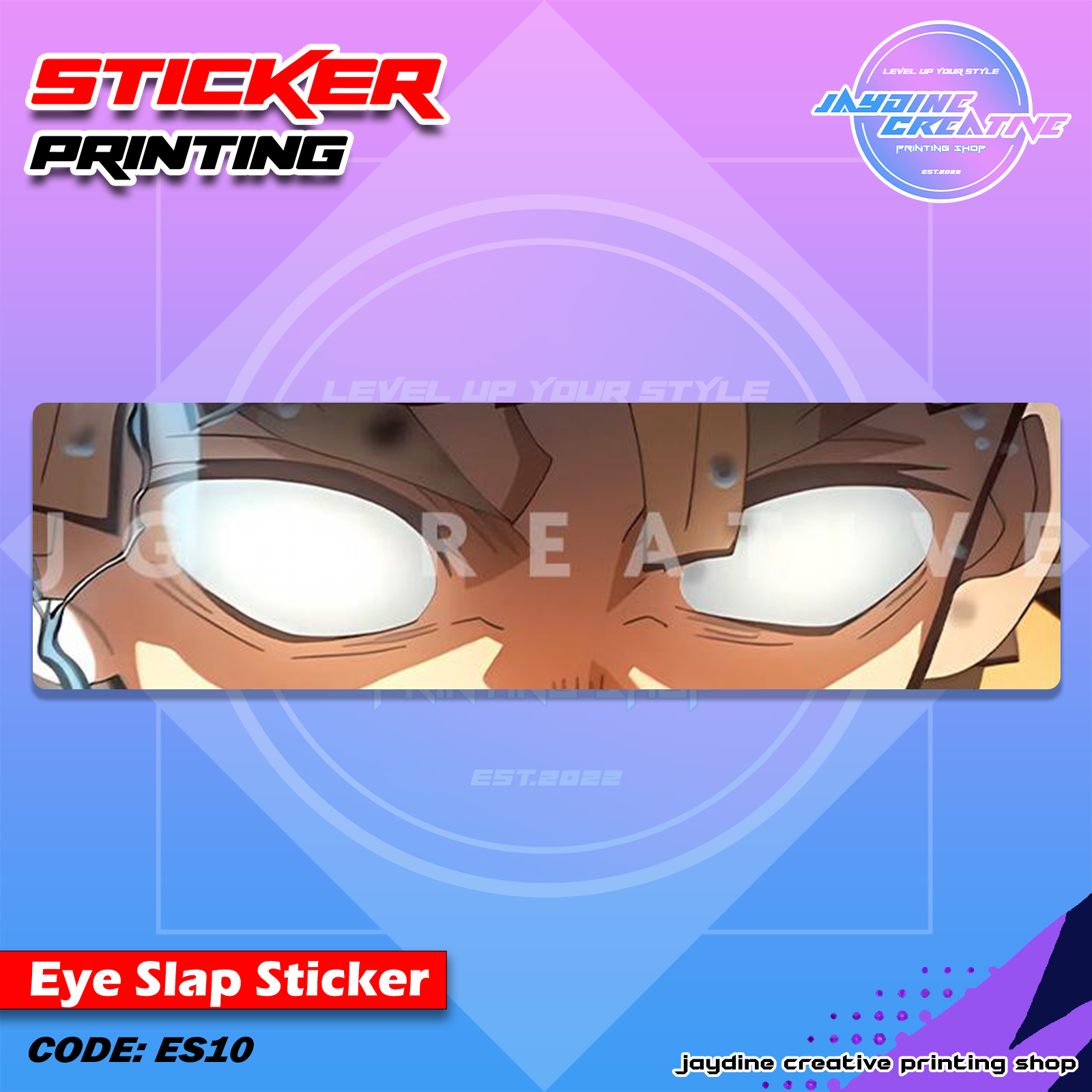 Demon Slayer Inspired Eye Slap Sticker