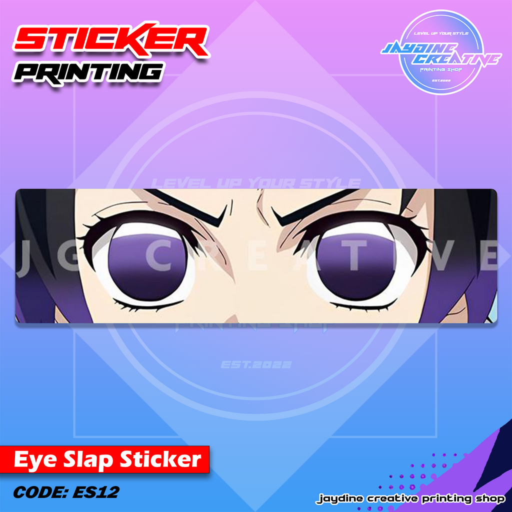Demon Slayer Inspired Eye Slap Sticker