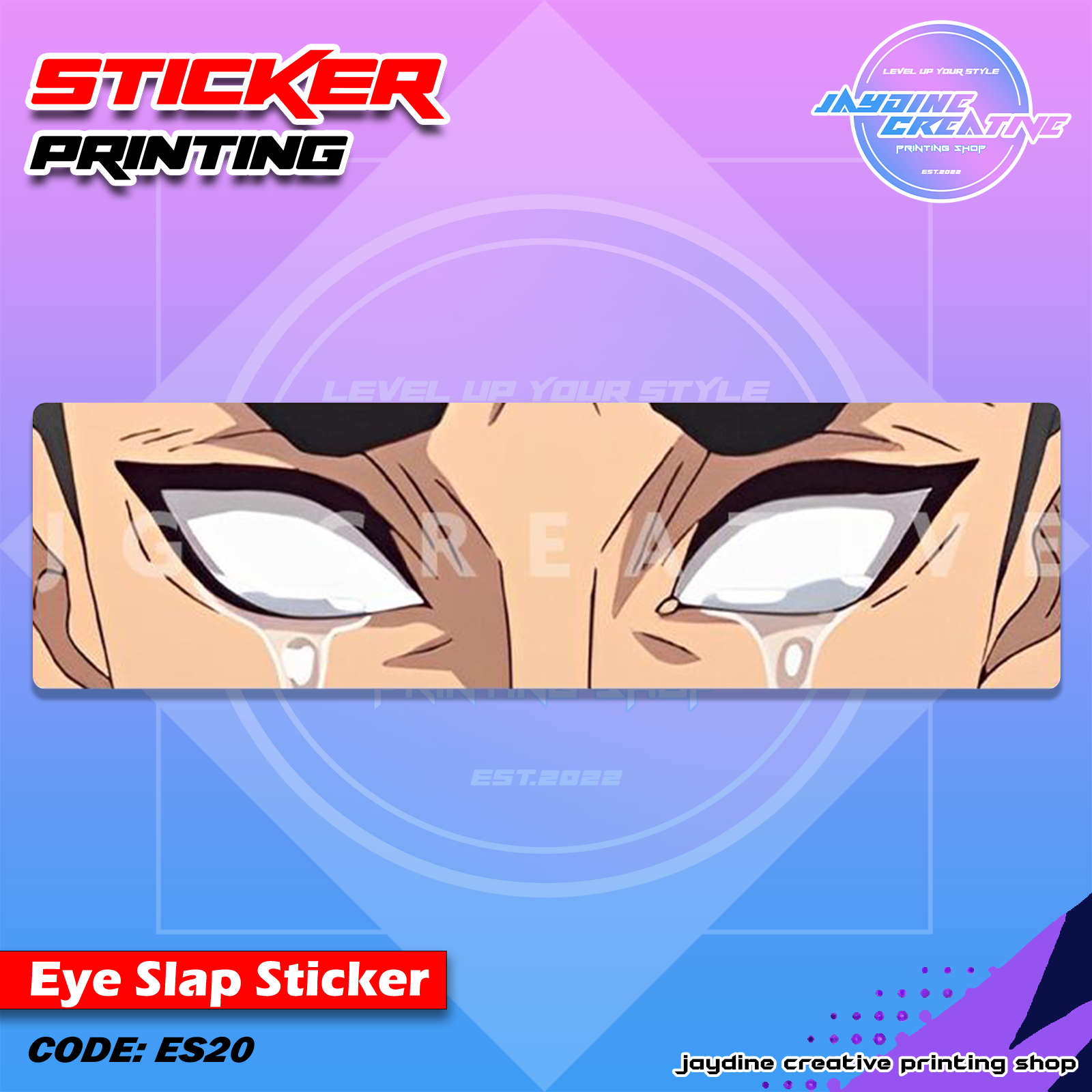 Demon Slayer Inspired Eye Slap Sticker