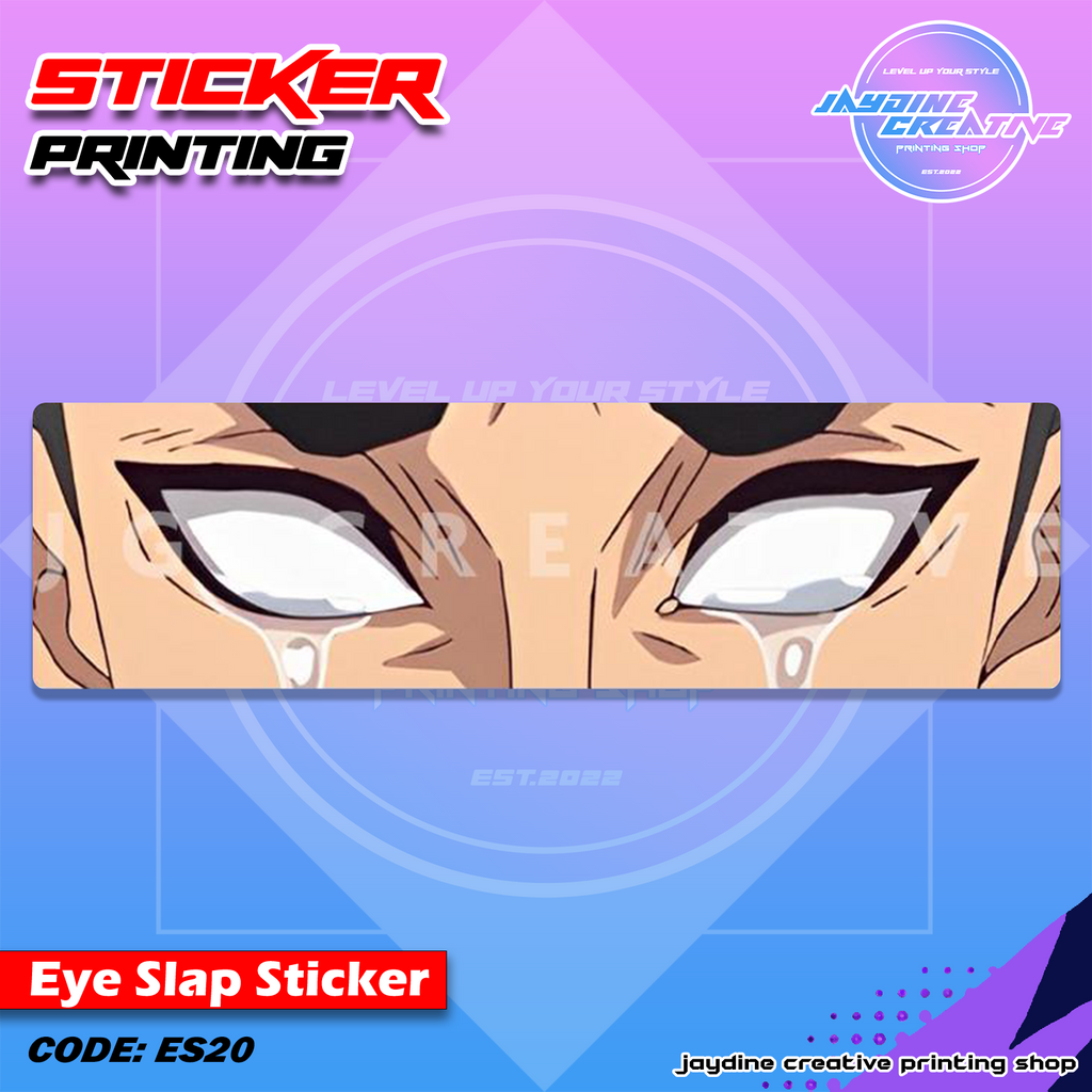 Demon Slayer Inspired Eye Slap Sticker
