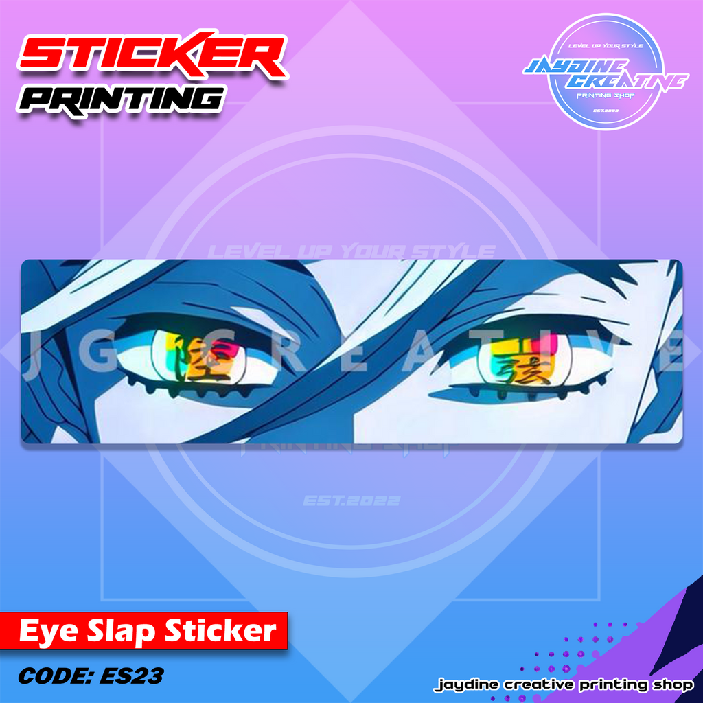 Demon Slayer Inspired Eye Slap Sticker