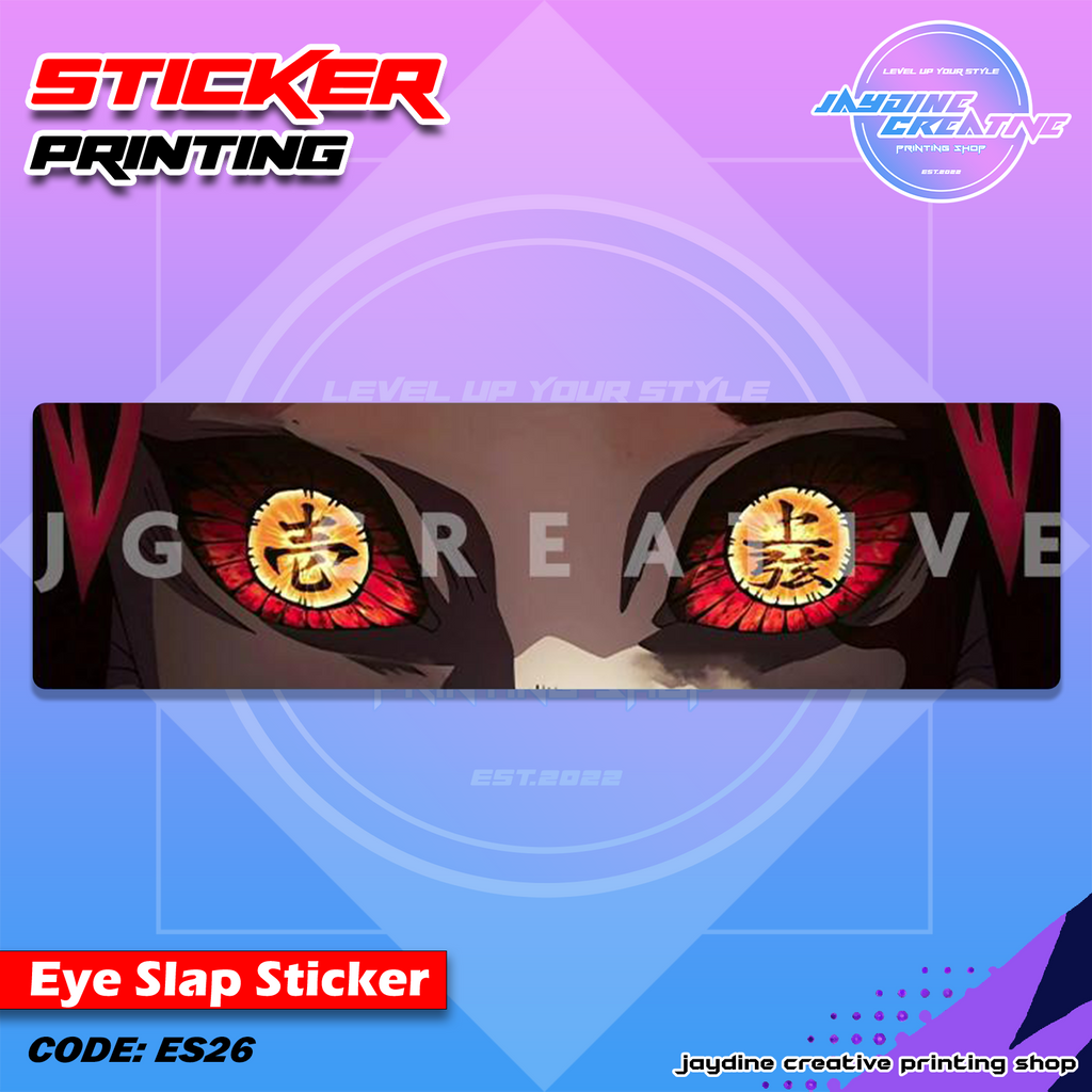 Demon Slayer Inspired Eye Slap Sticker