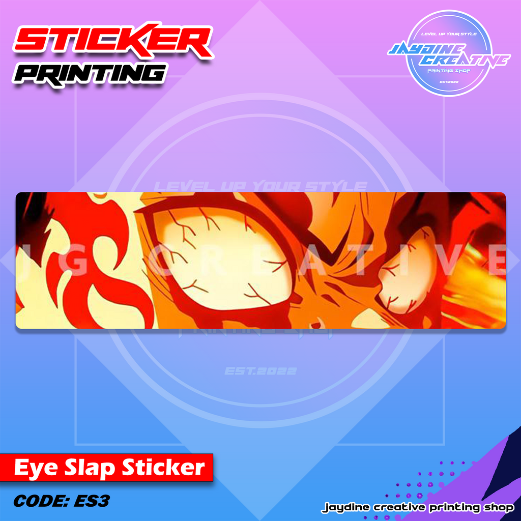 Demon Slayer Inspired Eye Slap Sticker