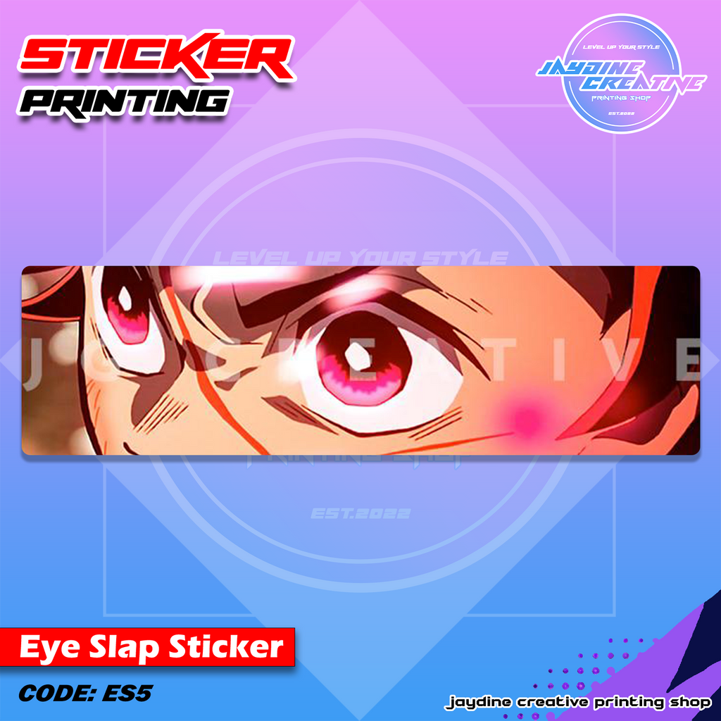 Demon Slayer Inspired Eye Slap Sticker