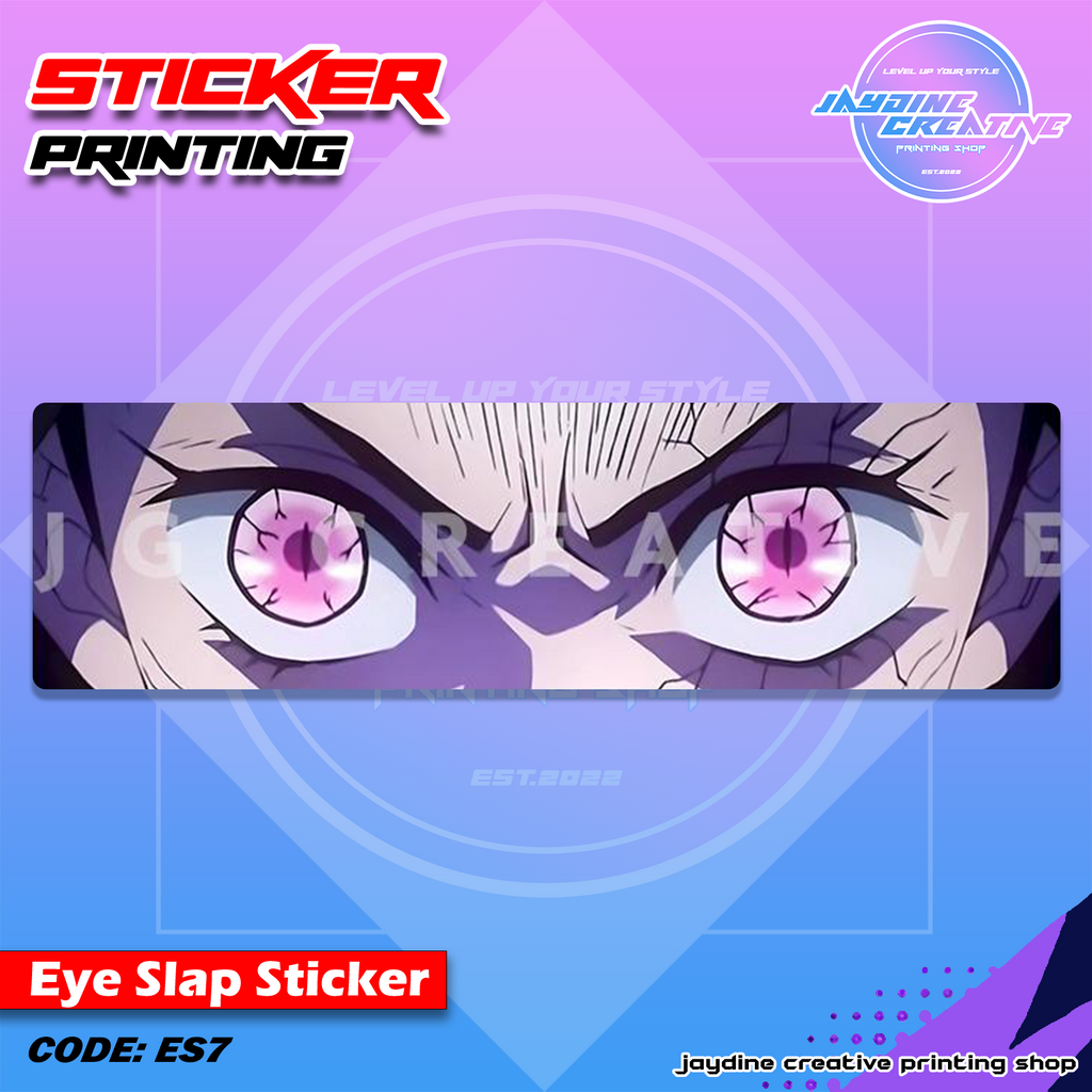 Demon Slayer Inspired Eye Slap Sticker