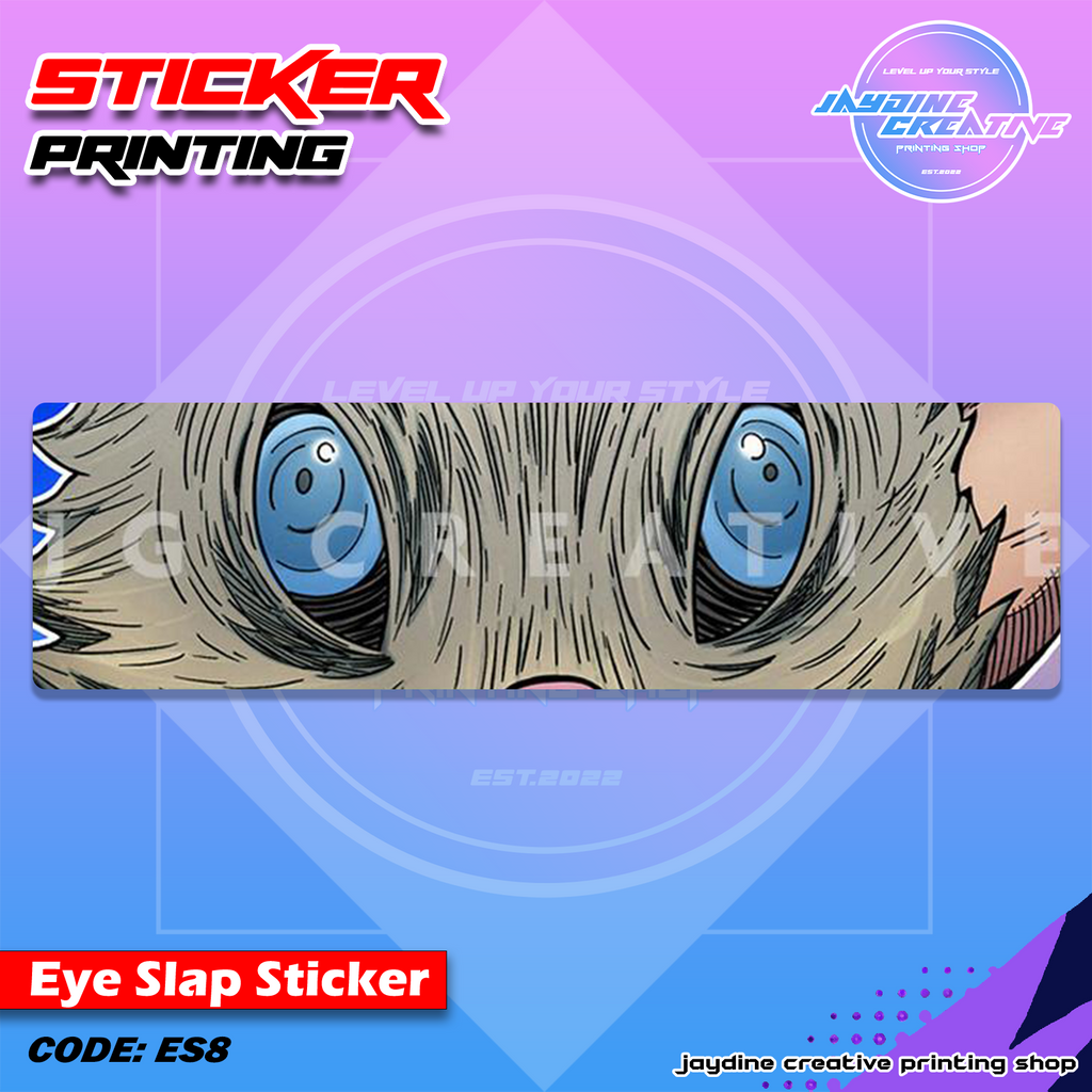 Demon Slayer Inspired Eye Slap Sticker