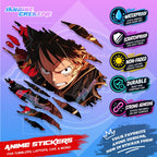 New One Piece Anime Inspired Scratch Sticker Waterproof Vinyl for Helmet, Motorcycle, Car & Tumbler