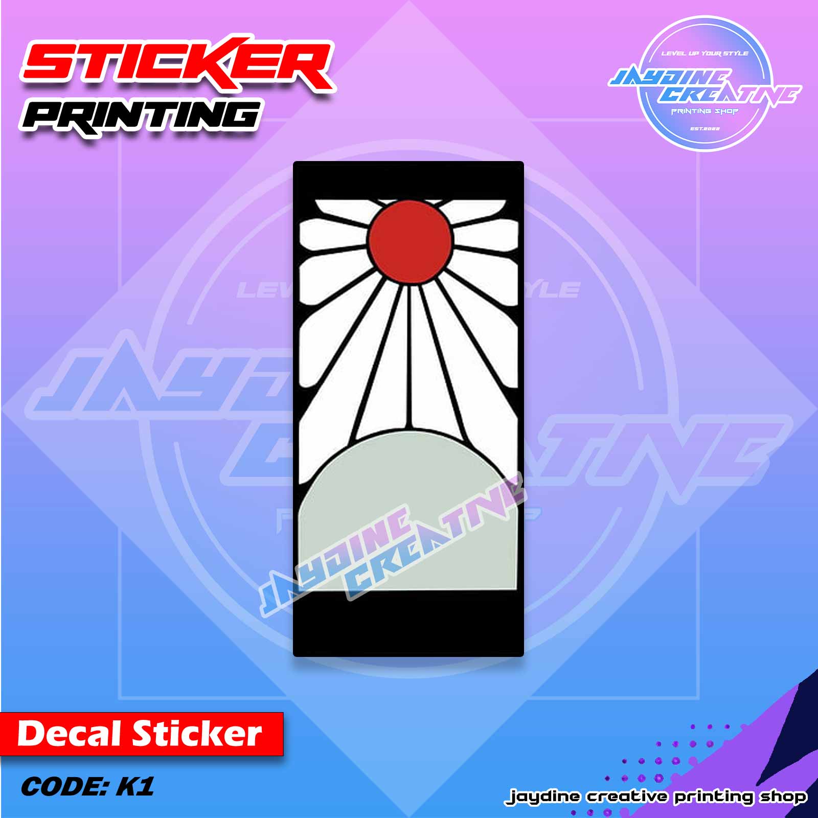 Demon Slayer Inspired Peeker Sticker