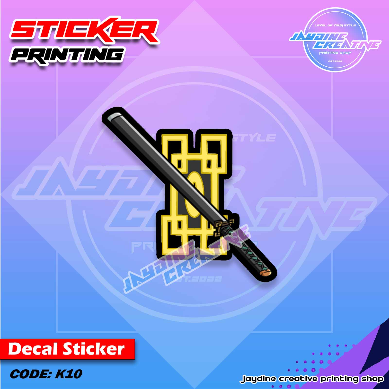 Demon Slayer Inspired Peeker Sticker
