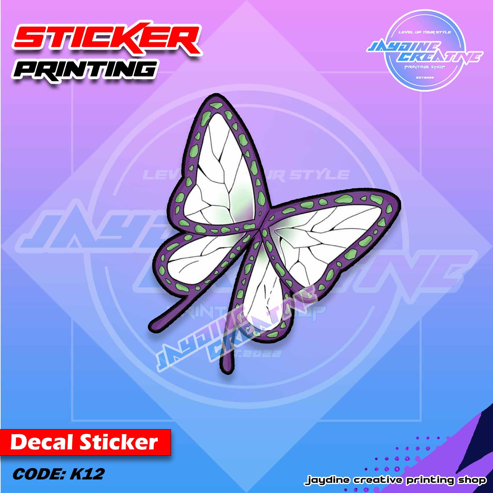Demon Slayer Inspired Peeker Sticker