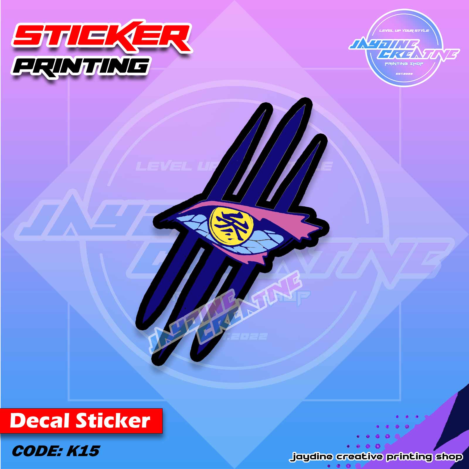 Demon Slayer Inspired Peeker Sticker