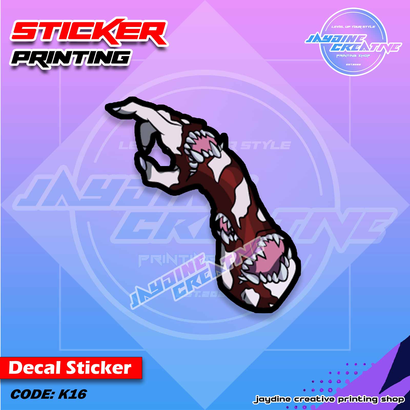 Demon Slayer Inspired Peeker Sticker