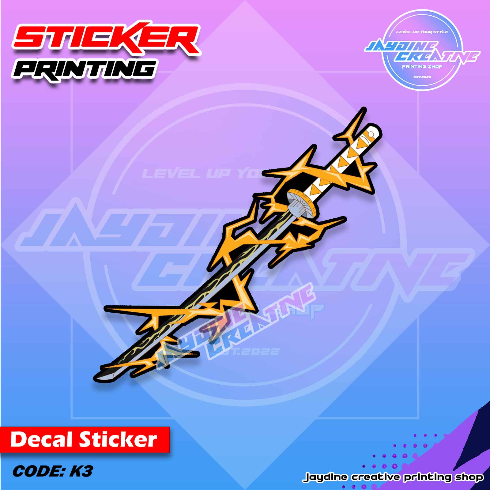 Demon Slayer Inspired Peeker Sticker