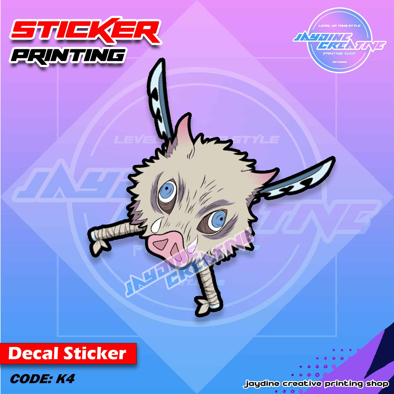 Demon Slayer Inspired Peeker Sticker