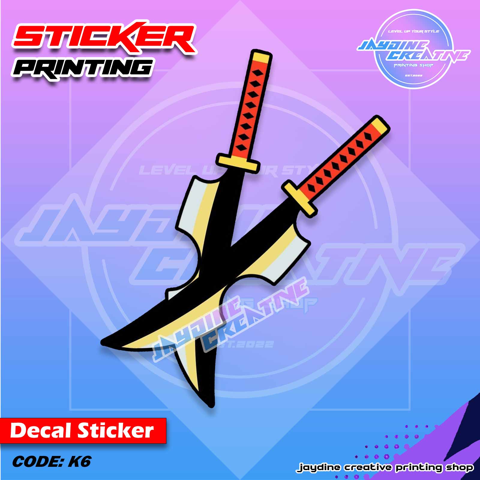 Demon Slayer Inspired Peeker Sticker