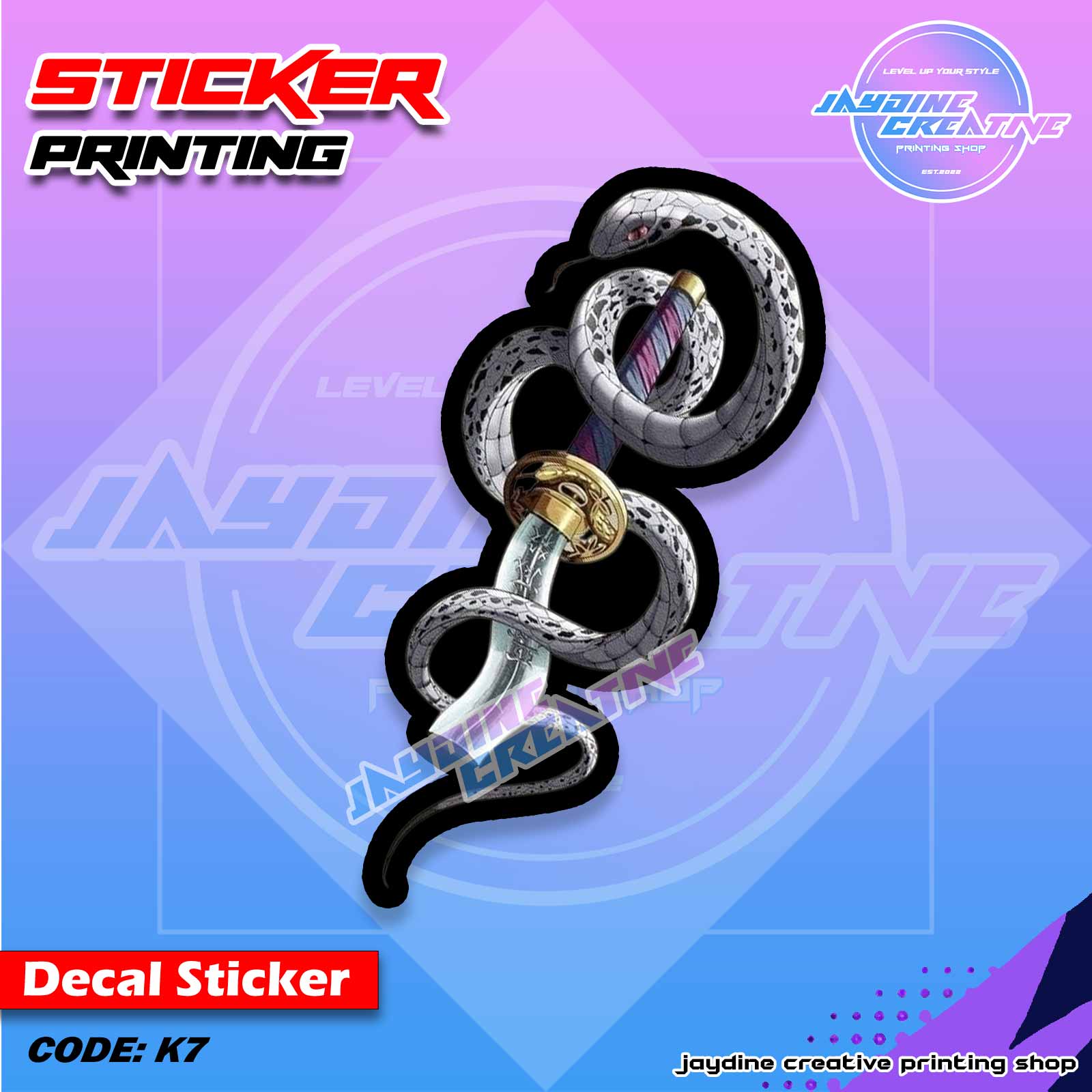 Demon Slayer Inspired Peeker Sticker