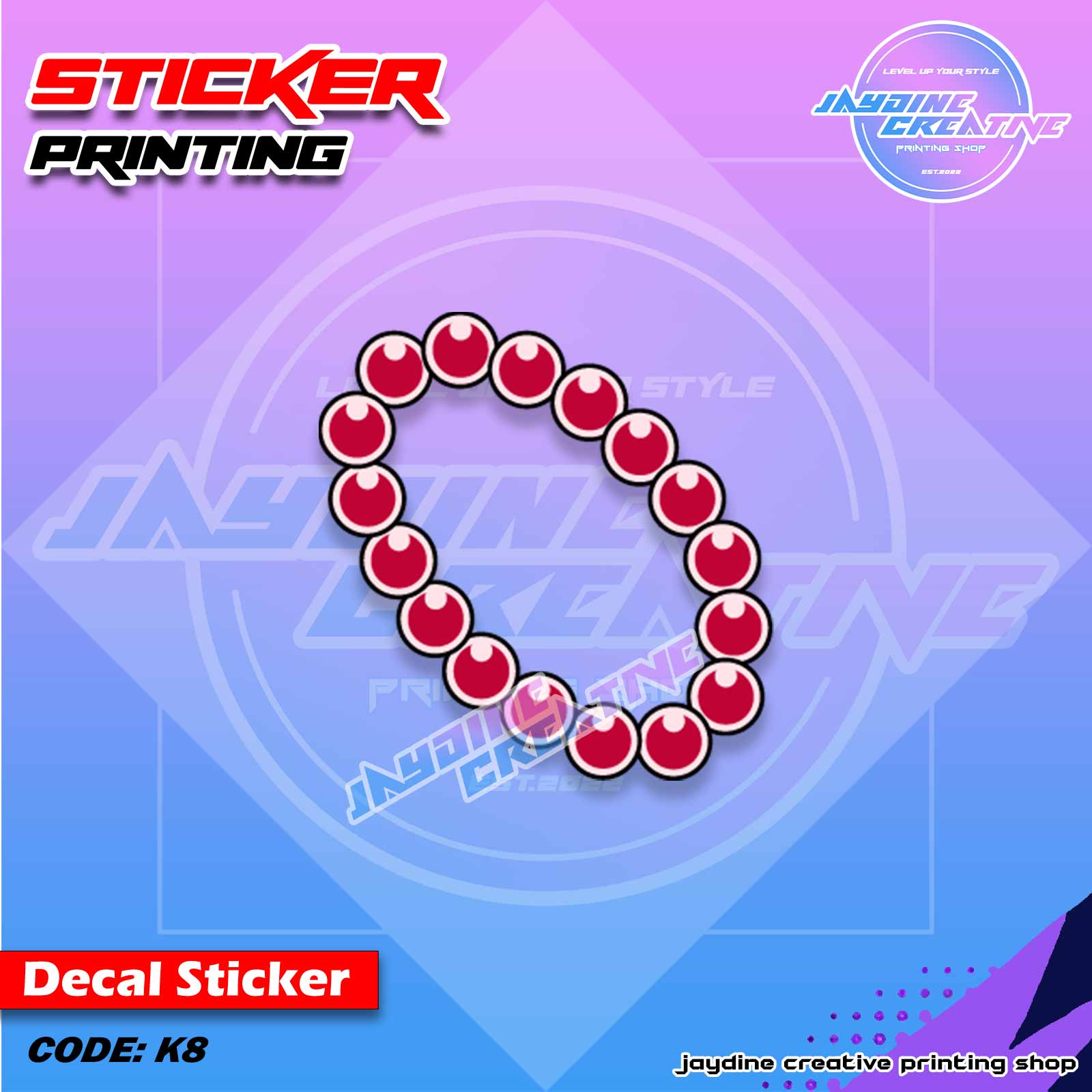 Demon Slayer Inspired Peeker Sticker
