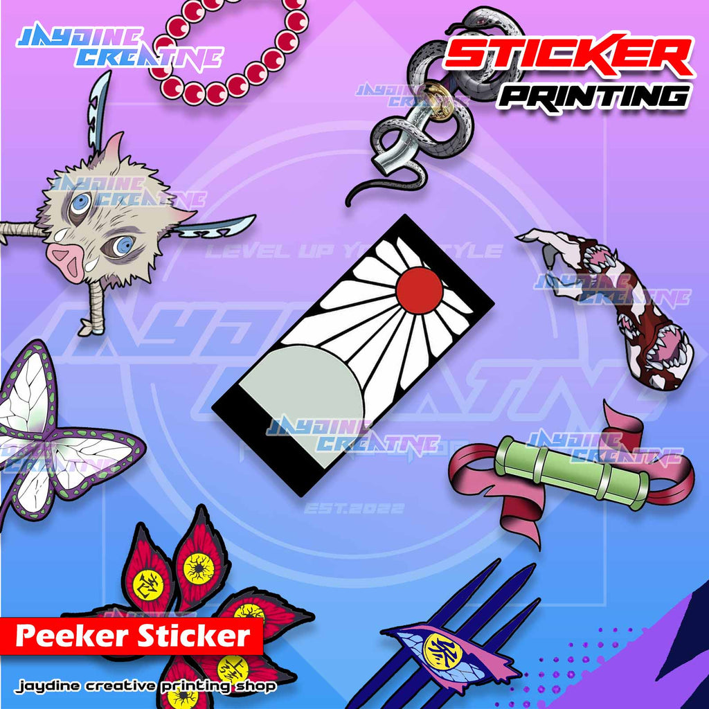 Demon Slayer Inspired Peeker Sticker