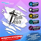 Bible Verse God Jesus Christ Scratch Sticker Waterproof Vinyl for Helmet, Motorcycle, Car & Tumbler
