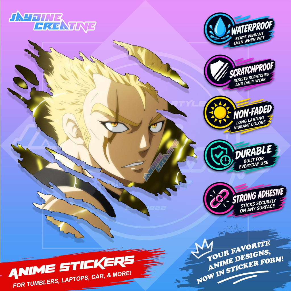 Fairy Tail Anime Inspired Scratch Sticker | Waterproof Vinyl for Helmet, Motorcycle Laptop & Tumbler