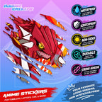 Pokemon Inspired Scratch Sticker | Waterproof Vinyl for Helmet, Motorcycle, Car & Tumbler