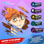 Haikyu Anime Inspired Scratch Sticker Waterproof Vinyl for Helmet, Motorcycle, Car, Laptop & Tumbler