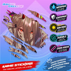 Chainsawman Anime Inspired Scratch Sticker Waterproof Vinyl for Helmet, Motorcycle, Laptop & Tumbler