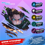 Attack on Titan Anime Inspired Scratch Sticker Waterproof Vinyl for Helmet Motorcycle, Car & Tumbler