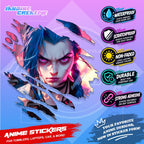 Arcane League of Legends Scratch Design Sticker | Waterproof Vinyl for Helmet, Motorcycle & Tumbler