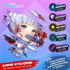 Genshin Inazuma Inspired Scratch Sticker Waterproof Vinyl for Helmet, Motorcycle, Car & Tumbler