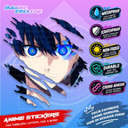 Blue lock Anime Scratch Sticker | Waterproof Vinyl for Helmet, Motorcycle, Car, Laptop & Tumbler