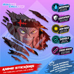 Black Clover Inspired Scratch Sticker Waterproof Vinyl for Helmet, Motorcycle, Car, Laptop & Tumbler