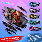 Chainsawman Anime Inspired Scratch Sticker Waterproof Vinyl for Helmet, Motorcycle, Laptop & Tumbler