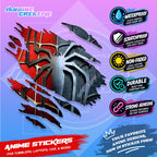 Spiderman Inspired Scratch Sticker Waterproof Vinyl for Helmet, Motorcycle, Car, Laptop & Tumbler