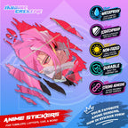 Dandadan Anime Scratch Sticker | Waterproof Vinyl for Helmet, Motorcycle, Car, Laptop & Tumbler