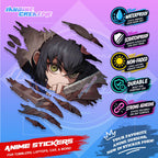 Demon Slayer Anime Inspired Scratch Sticker | Waterproof Vinyl for Helmet, Motorcycle & Tumbler