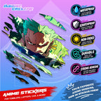 New One Piece Anime Inspired Scratch Sticker Waterproof Vinyl for Helmet, Motorcycle, Car & Tumbler
