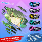 Genshin Impact Inspired Scratch Sticker | Waterproof Vinyl for Helmet, Motorcycle, Laptop & Tumbler