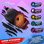 Akatsuki Anime Inspired Scratch Sticker | Waterproof Vinyl for Helmet, Motorcycle, Car & Tumbler