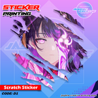 Genshin Impact Inspired Scratch Design Sticker