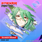 Genshin Impact Inspired Scratch Design Sticker