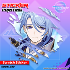 Genshin Impact Inspired Scratch Design Sticker