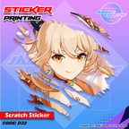 Genshin Impact Inspired Scratch Design Sticker