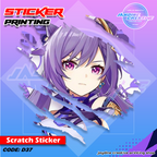 Genshin Impact Inspired Scratch Design Sticker