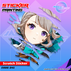 Genshin Impact Inspired Scratch Design Sticker