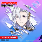 Genshin Impact Inspired Scratch Design Sticker