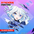 Genshin Impact Inspired Scratch Design Sticker