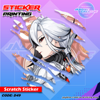 Genshin Impact Inspired Scratch Design Sticker