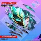 Genshin Impact Inspired Scratch Design Sticker